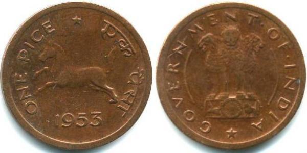 1 Paisa India (1950 - ) Copper 