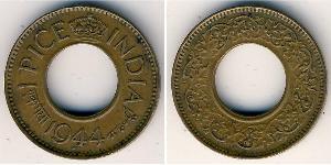 1 Paisa 英属印度 (1858 - 1947) 青铜 