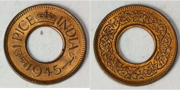 1 Paisa 英属印度 (1858 - 1947) 青铜 