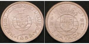 1 Pataca Macau (1862 - 1999) Silver/Nickel 