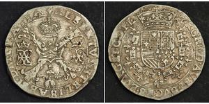 1 Patagon Países Bajos Españoles (1581 - 1714) Plata Alberto de Austria (1559 - 1621) / Isabel Clara Eugenia (1566 -1633)