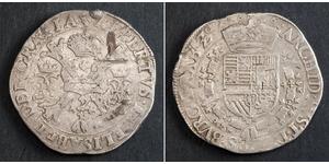 1 Patagon Spanische Niederlande (1581 - 1714) Silber Isabel Clara Eugenia von Österreich (1566 -1633) / Albrecht VII. von Österreich (1559 - 1621)