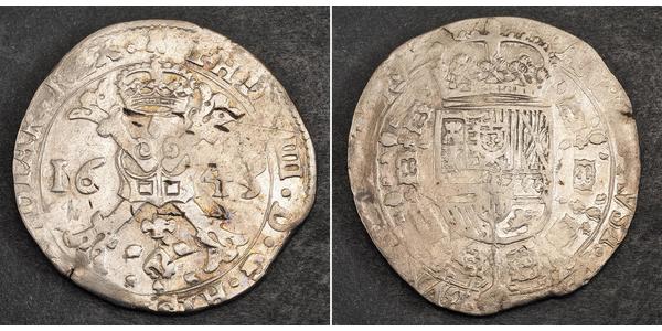 1 Patagon Spanische Niederlande (1581 - 1714) Silber Philip IV. von Spanien (1605 -1665)
