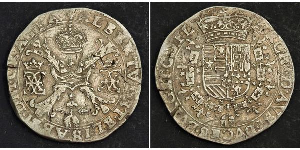 1 Patagon Испанские Нидерланды (1581 - 1714) Серебро Альбрехт VII Австрийский (1559 - 1621) / Изабелла Клара Евгения (1566 -1633)