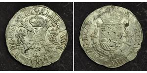 1 Patagon Іспанські Нідерланди (1581 - 1714) Срібло Isabella Clara Eugenia (1566 -1633) / Albert VII, Archduke of Austria (1559 - 1621)