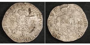 1 Patagon Іспанські Нідерланди (1581 - 1714) Срібло Isabella Clara Eugenia (1566 -1633) / Albert VII, Archduke of Austria (1559 - 1621)