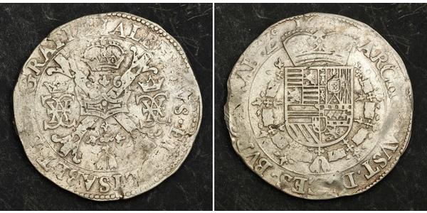 1 Patagon Іспанські Нідерланди (1581 - 1714) Срібло Isabella Clara Eugenia (1566 -1633) / Albert VII, Archduke of Austria (1559 - 1621)