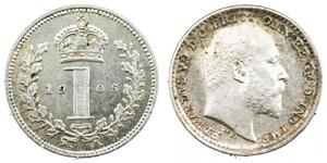 1 Penny Royaume-Uni Argent Édouard VII (1841-1910)