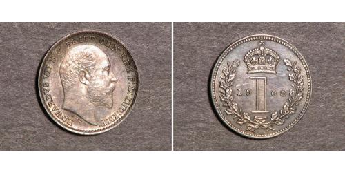 1 Penny Regno Unito  Argento Edoardo VII (1841-1910)