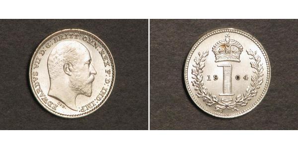 1 Penny Regno Unito  Argento Edoardo VII (1841-1910)