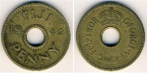 1 Penny Fiji Brass George VI (1895-1952)