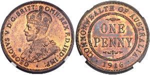 1 Penny Australia (1788 - 1939) Bronce Jorge V (1865-1936)