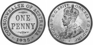 1 Penny Australia (1788 - 1939) Bronce Jorge V (1865-1936)