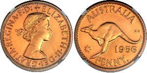 1 Penny Australia (1939 - ) Bronce Isabel II (1926-2022)