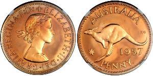 1 Penny Australia (1939 - ) Bronce Isabel II (1926-2022)