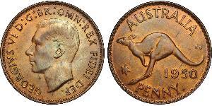 1 Penny Australia (1939 - ) Bronce Jorge VI (1895-1952)