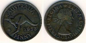 1 Penny Australia (1939 - ) Bronce Isabel II (1926-2022)