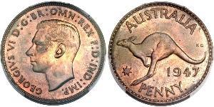 1 Penny Australia (1939 - ) Bronce Jorge VI (1895-1952)