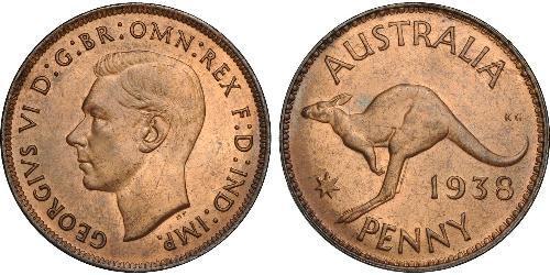 1 Penny Australia (1939 - ) Bronce Jorge VI (1895-1952)