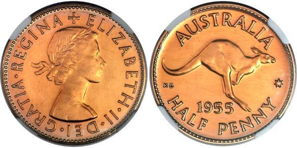 1 Penny Australia (1939 - ) Bronce Isabel II (1926-2022)