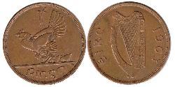 1 Penny Irlanda (1922 - ) Bronce 