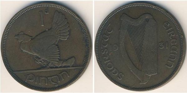 1 Penny Irlanda (1922 - ) Bronce 