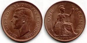 1 Penny Reino Unido (1922-) Bronce Jorge VI (1895-1952)