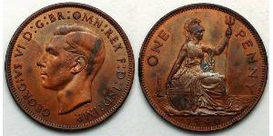 1 Penny Reino Unido (1922-) Bronce Jorge VI (1895-1952)