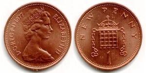 1 Penny Reino Unido (1922-) Bronce Isabel II (1926-2022)