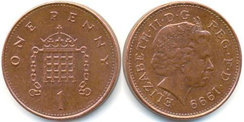 1 Penny Reino Unido (1922-) Bronce Isabel II (1926-2022)