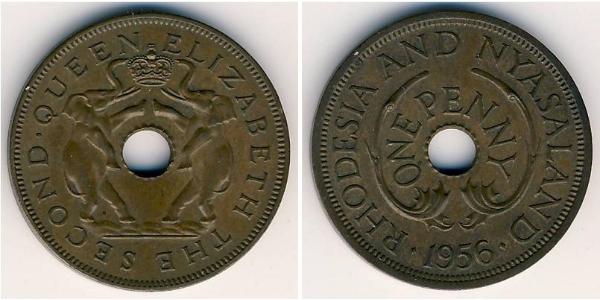1 Penny Rodesia (1965 - 1979) Bronce Isabel II (1926-2022)
