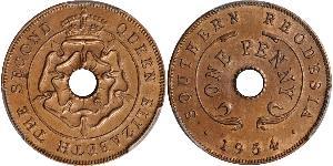 1 Penny Southern Rhodesia (1923-1980) Bronce Jorge VI (1895-1952)