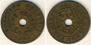 1 Penny Southern Rhodesia (1923-1980) Bronce Jorge VI (1895-1952)