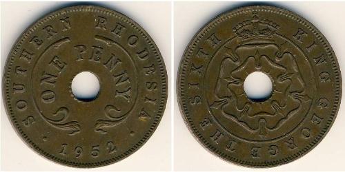 1 Penny Southern Rhodesia (1923-1980) Bronce Jorge VI (1895-1952)