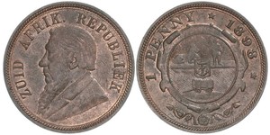 1 Penny Sudáfrica Bronce Paul Kruger (1825 - 1904)