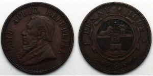 1 Penny Sudáfrica Bronce Paul Kruger (1825 - 1904)