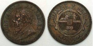 1 Penny Sudáfrica Bronce Paul Kruger (1825 - 1904)