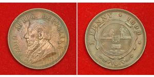 1 Penny Sudáfrica Bronce Paul Kruger (1825 - 1904)