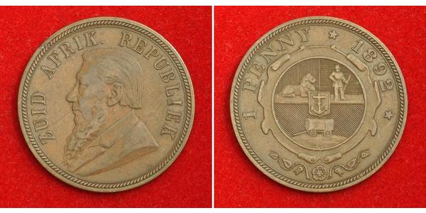 1 Penny Sudáfrica Bronce Paul Kruger (1825 - 1904)