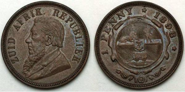 1 Penny Sudáfrica Bronce Paul Kruger (1825 - 1904)