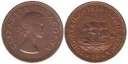 1 Penny Afrique du Sud Bronze Elizabeth II (1926-2022)