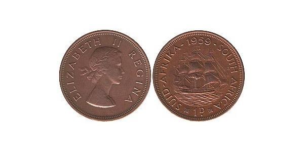 1 Penny Afrique du Sud Bronze Elizabeth II (1926-2022)