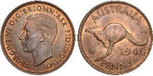 1 Penny Australia (1939 - ) Bronze George VI (1895-1952)