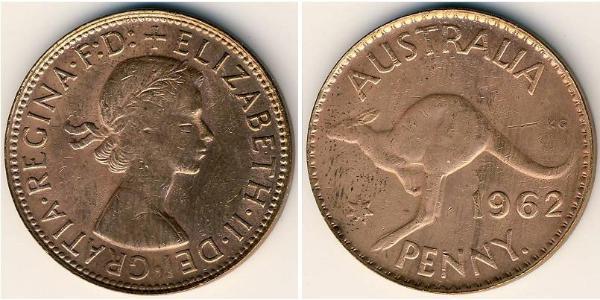 1 Penny Australia (1939 - ) Bronze Elizabeth II (1926-2022)