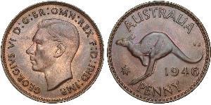 1 Penny Australie (1939 - ) Bronze George VI (1895-1952)
