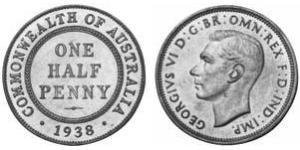 1 Penny Australie (1939 - ) Bronze George VI (1895-1952)