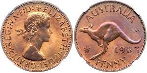 1 Penny Australie (1939 - ) Bronze Elizabeth II (1926-2022)