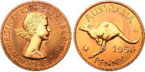 1 Penny Australien (1939 - ) Bronze Elizabeth II (1926-2022)