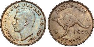 1 Penny Australien (1939 - ) Bronze Georg VI (1895-1952)