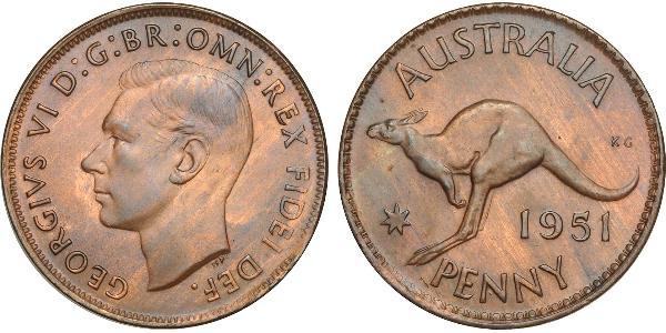 1 Penny Australien (1939 - ) Bronze Georg VI (1895-1952)